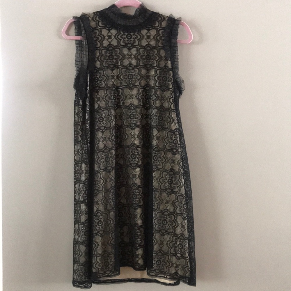 Black and Nude Lacey Dress